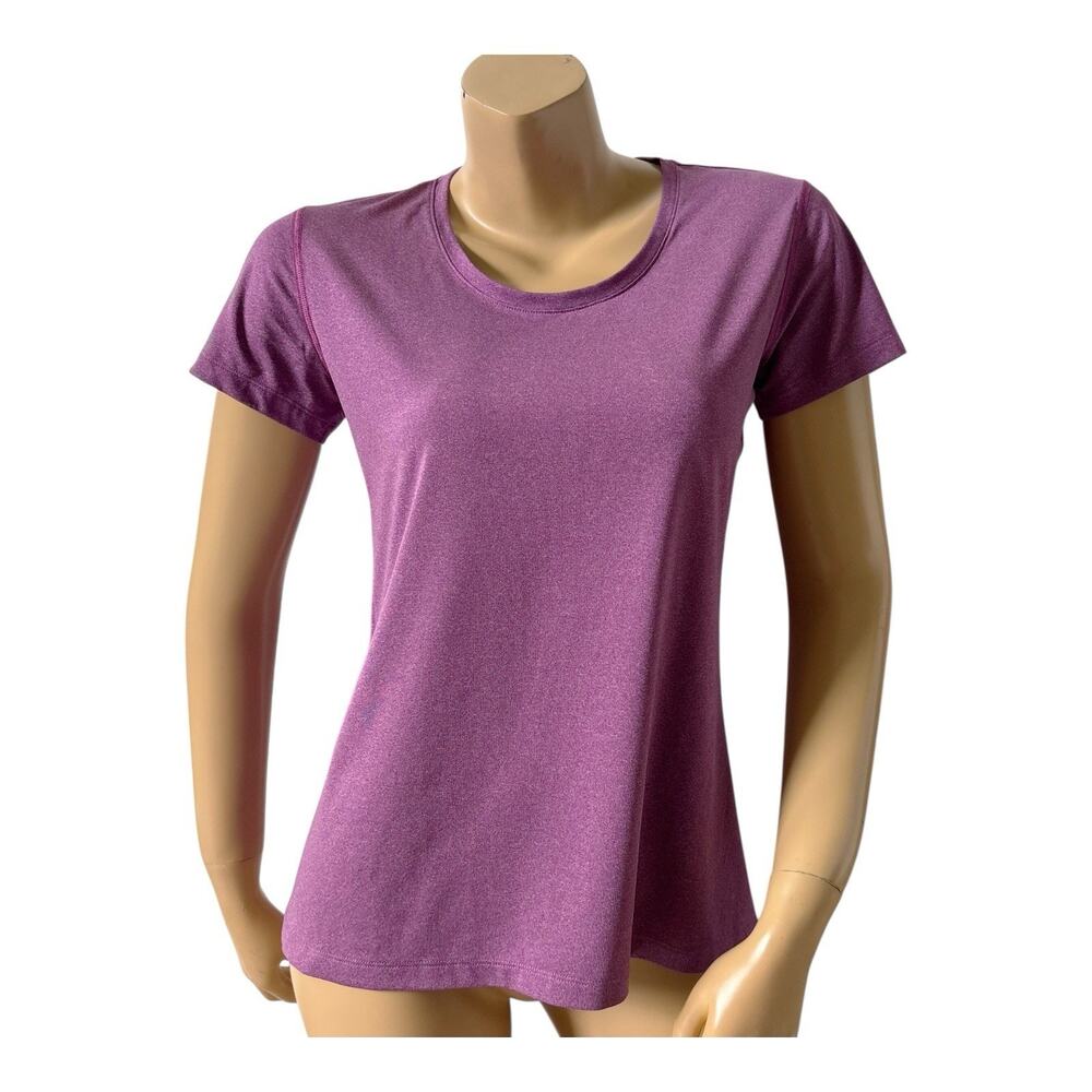 Columbia Omni-Wick T Shirt Womens Medium Purple Heathered Short Sleeve Athletic